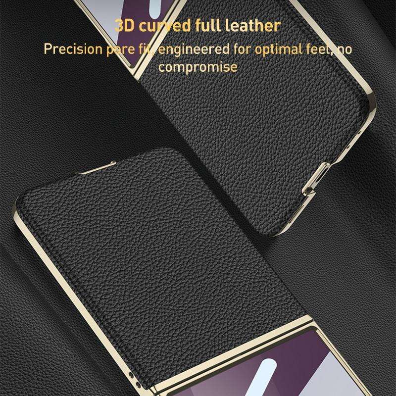 For Samsung Galaxy Z Flip7 5G GKK Integrated Plating Leather Phone Case(Green)