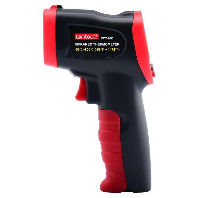 Wintact WT326C Portable Infrared Thermometer, Measuring Range: -50 to 800 Degrees Celsius(Black Red)