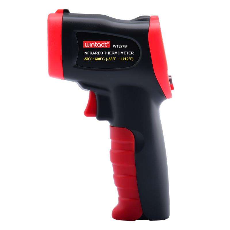 Wintact WT327B portable infrared thermometer, measuring range: -50 to 600 degrees Celsius(Black Red)