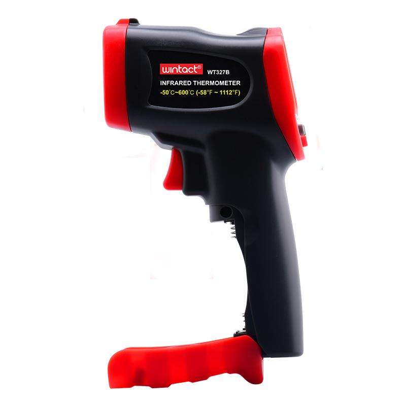 Wintact WT327B portable infrared thermometer, measuring range: -50 to 600 degrees Celsius(Black Red)