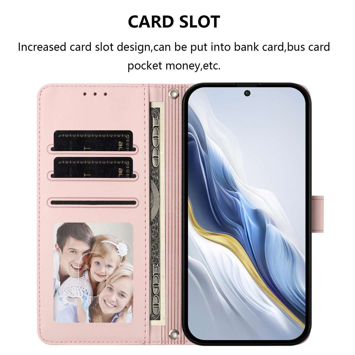 For T-Mobile Revvl 8 / T Phone 3 Embossed Heart Cat Leather Phone Case with Hand Strap(Pink)