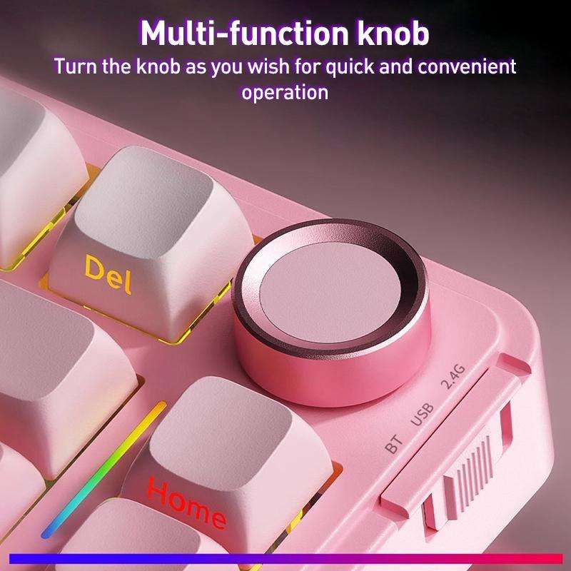 AULA S75 Pro 80 Keys wired/2.4G/Bluetooth Three Model Customizable Gradient Mechanical Keyboard(Side