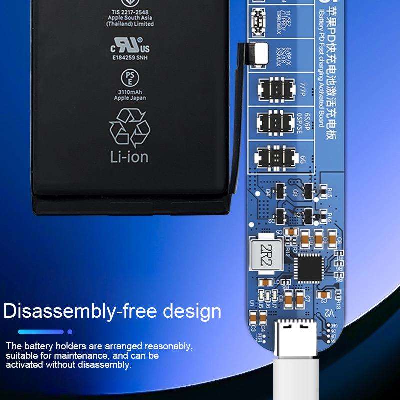 JTX P15 Disassembly-Free Battery Charging Activation Board with PD Charging for iPhone 6-16 Pro Max