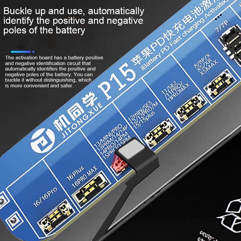 JTX P15 Disassembly-Free Battery Charging Activation Board with PD Charging for iPhone 6-16 Pro Max