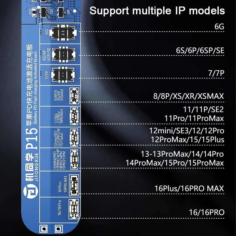 JTX P15 Disassembly-Free Battery Charging Activation Board with PD Charging for iPhone 6-16 Pro Max