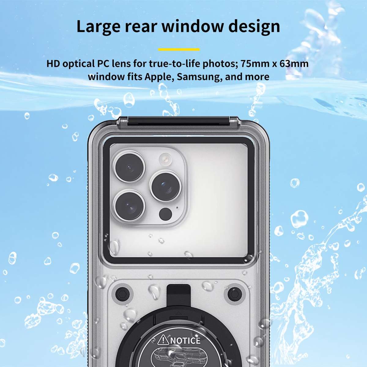 RedPepper G80 Pro Diving Protective Cover, Waterproof Depth: 15m(Black)
