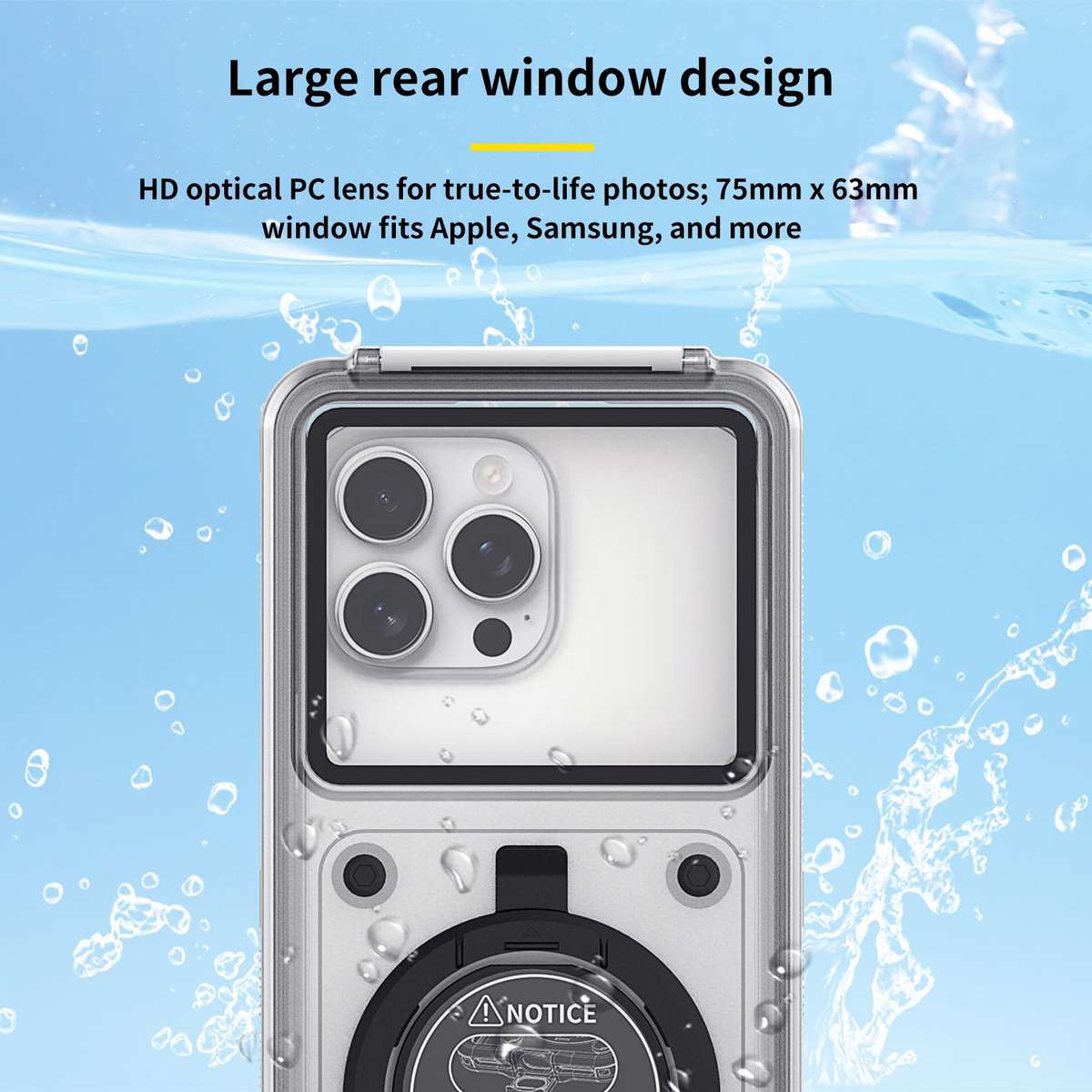 RedPepper G80 Pro Diving Protective Cover, Waterproof Depth: 15m(Grey White)