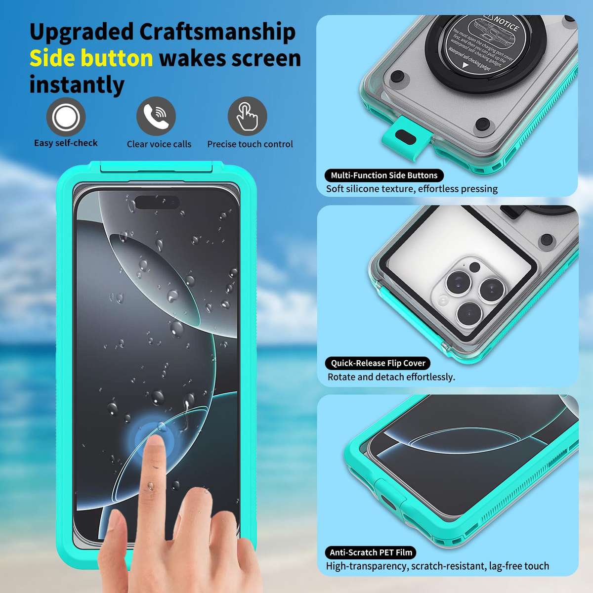 RedPepper G80 Pro Diving Protective Cover, Waterproof Depth: 15m(Light Blue)
