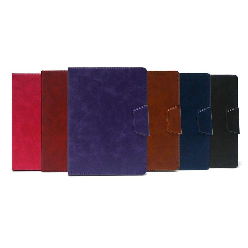 10 inch Buckle Silicone Crazy Horse Pattern Leather Tablet Case(Black)