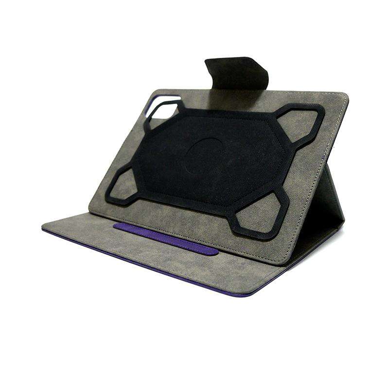 10 inch Buckle Silicone Crazy Horse Pattern Leather Tablet Case(Black)