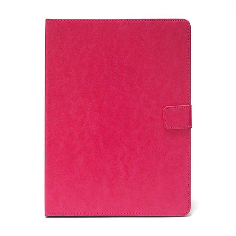 10 inch Buckle Hook Crazy Horse Pattern Leather Tablet Case(Rose Red)