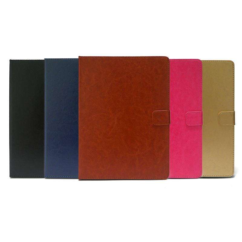 10 inch Buckle Hook Crazy Horse Pattern Leather Tablet Case(Black)