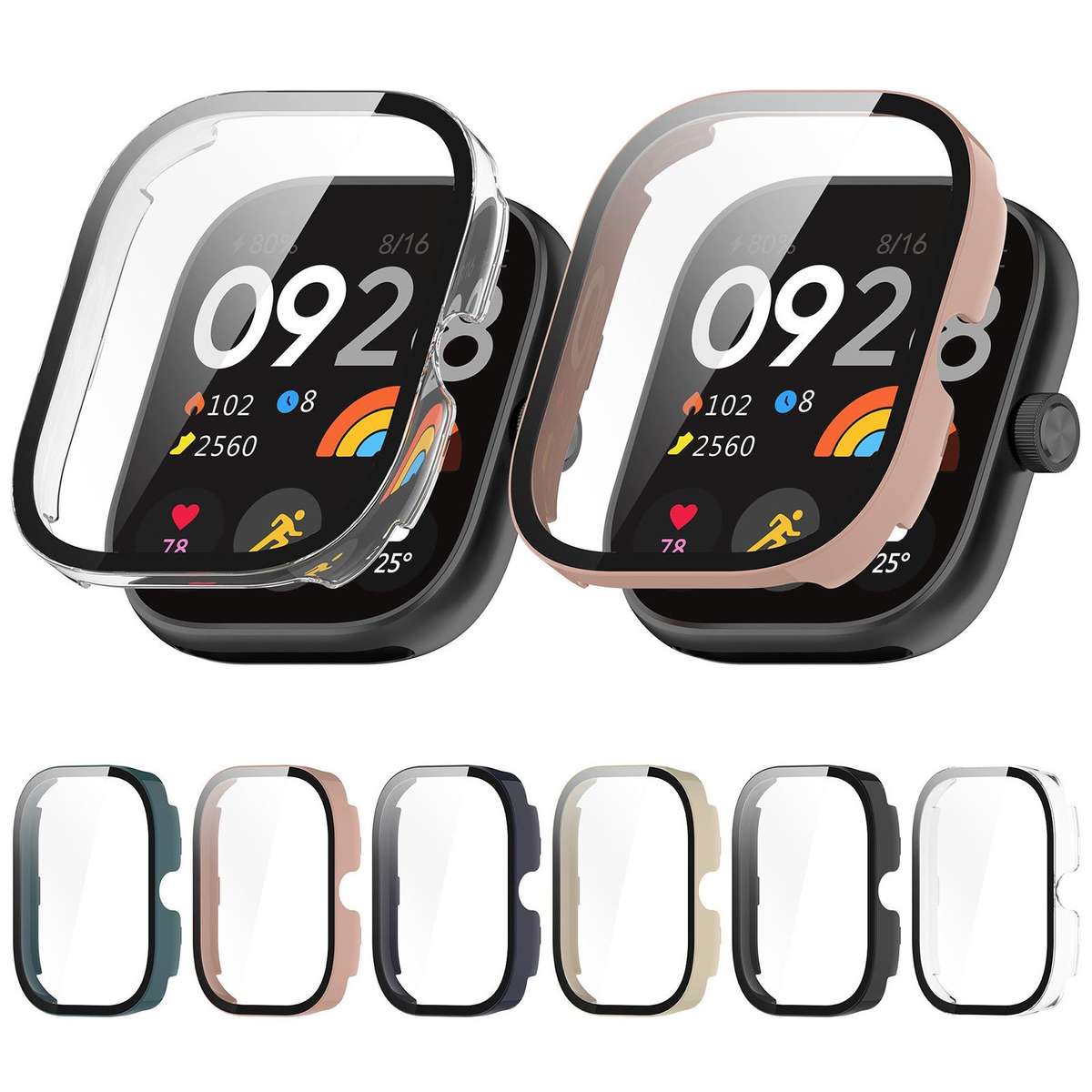 For Redmi Watch 4 xDfind Tempered Film Integrated PC Watch Protective Cover(Black)
