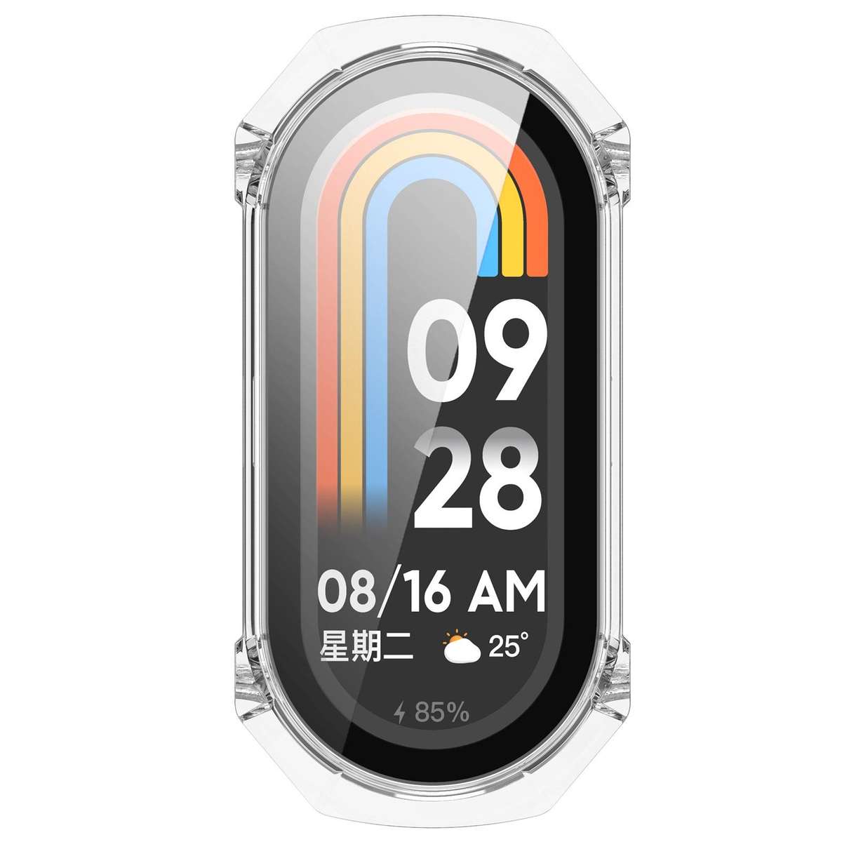 For Xiaomi Smart Band 9 / 9 NFC xDfind Armor Tempered Film Integrated PC W ... (Transparent White)