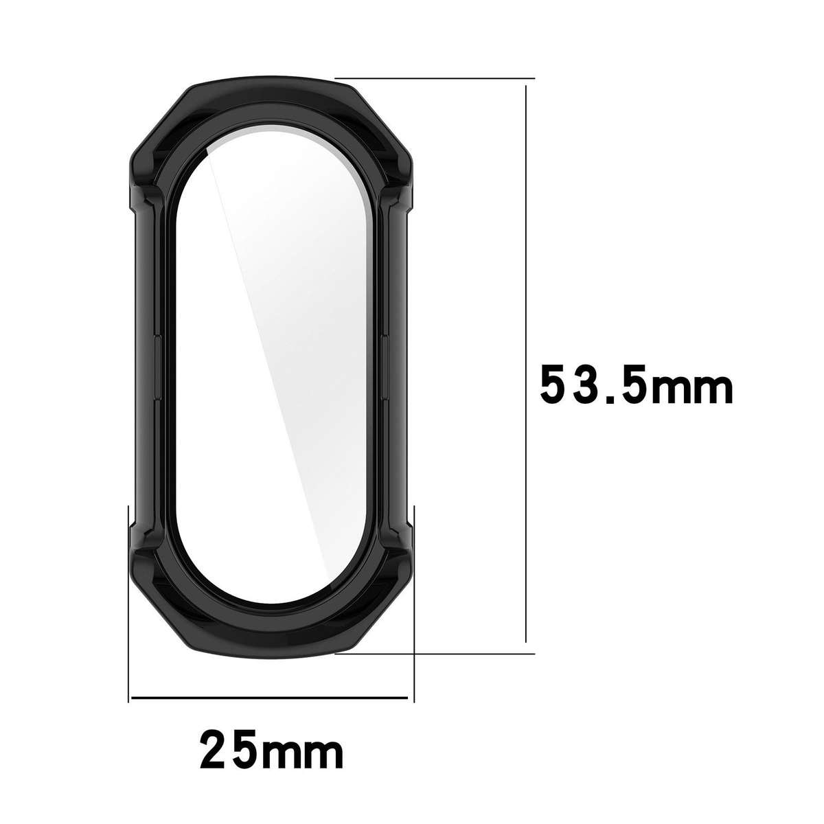 For Xiaomi Smart Band 9 / 9 NFC xDfind Armor Tempered Film Integrated PC W ... (Transparent White)