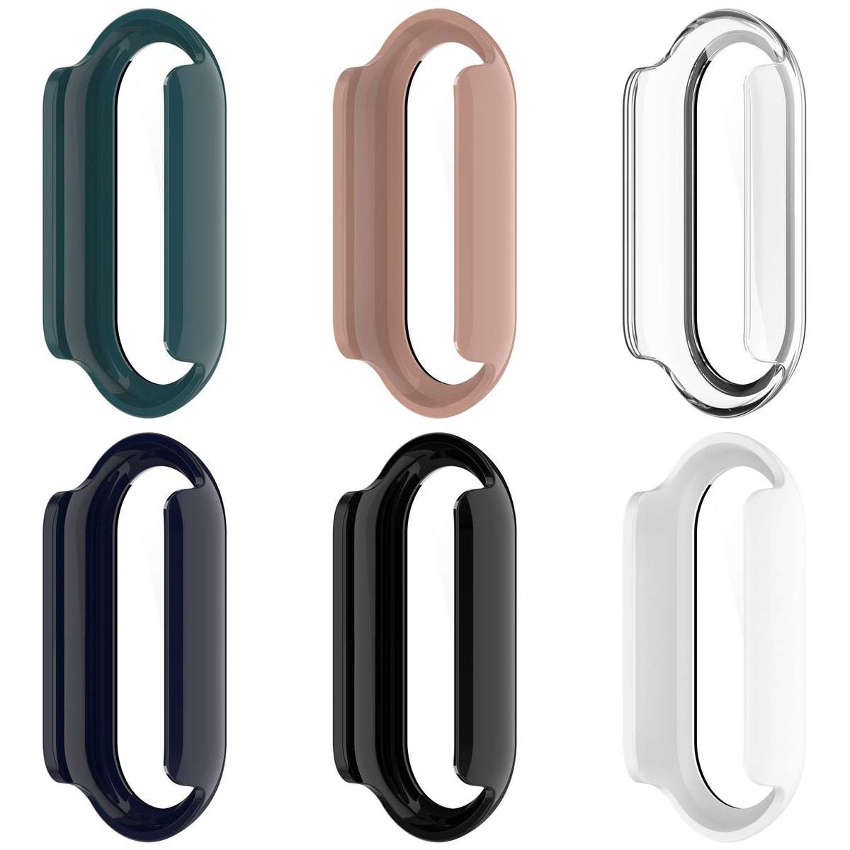 For Xiaomi Smart Band 10 xDfind Tempered Film Integrated PC Watch Protective Cover(White)