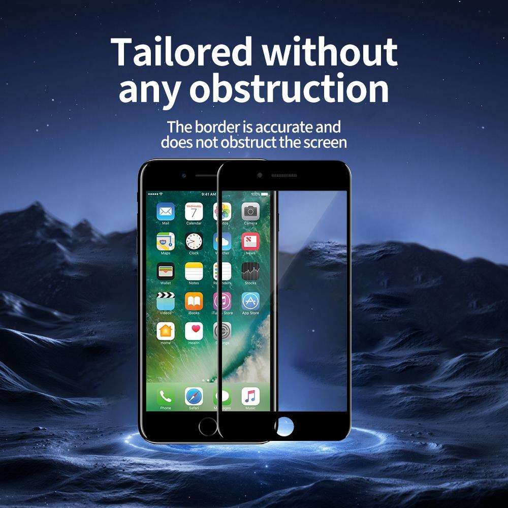 For iPhone SE 2022 / SE 2020 / 8 / 7 5pcs / Pack Do As You Wish Silk Screen Printed HD ... (Black)