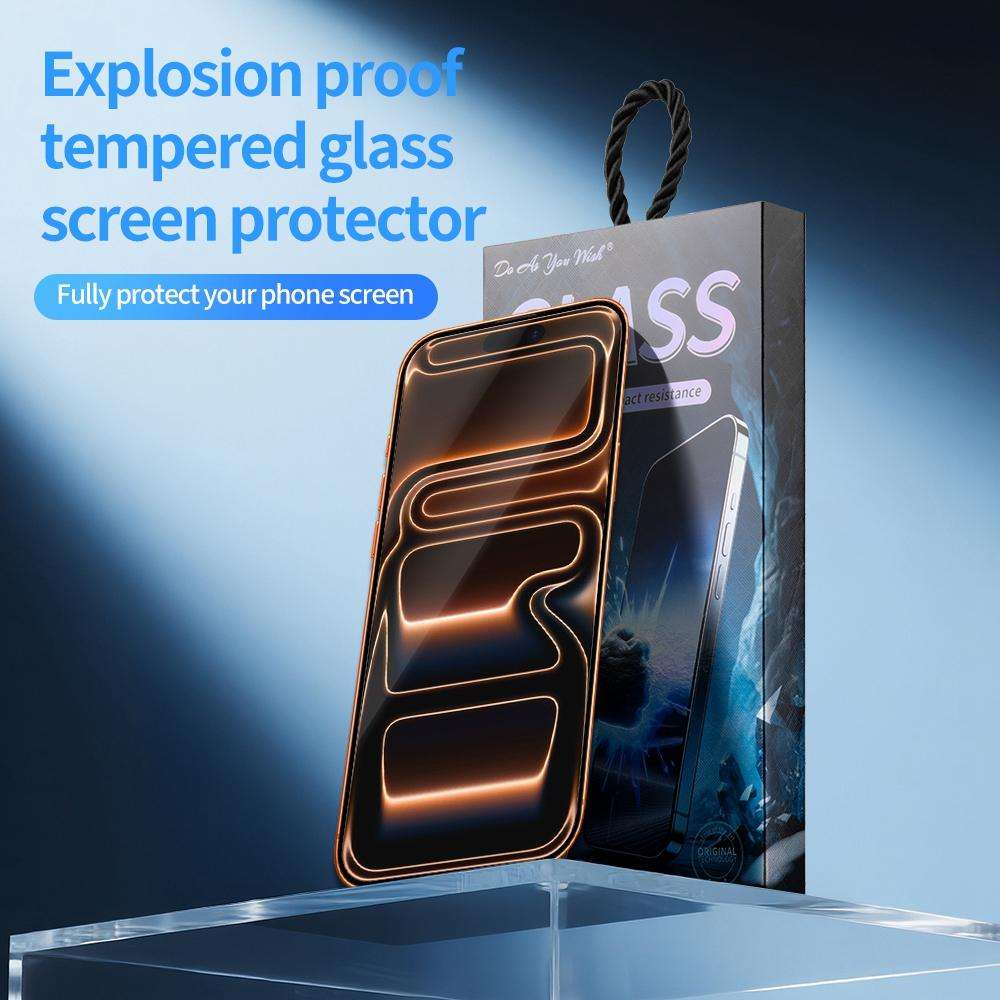 For iPhone 17 Pro Max Do As You Wish Silk Screen Printed HD Tempered Glass Film(Black)