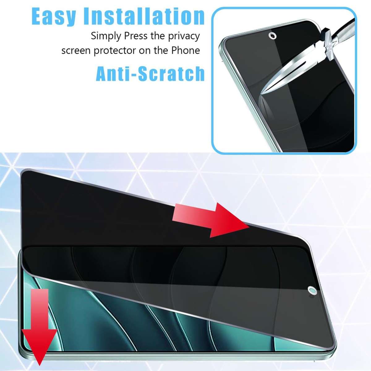 For Xiaomi Poco X6 Pro 5G 10pcs Kalebol High-Aluminum Screen-Printed Full-Coverage Black-Border Pr