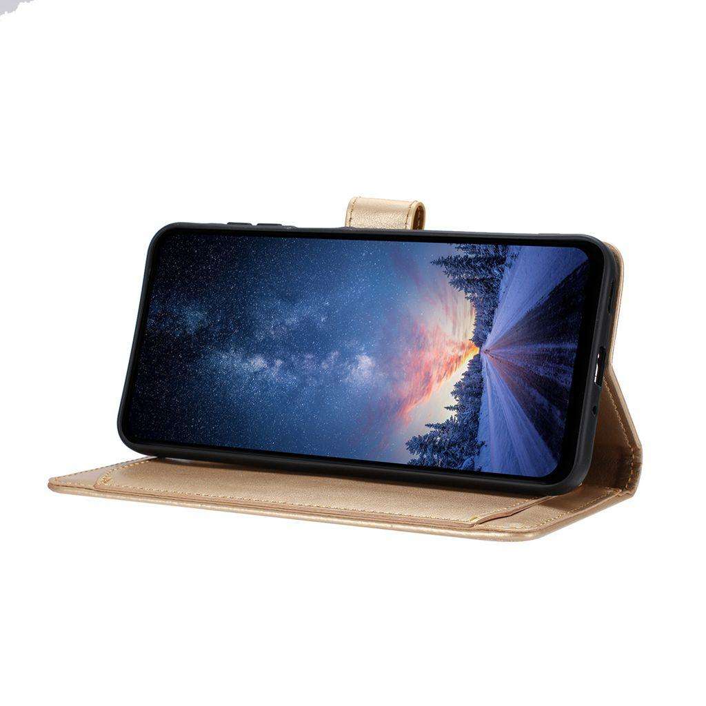 For Samsung Galaxy S20 FE Lambskin 8-card Slot Leather Phone Case(Gold)