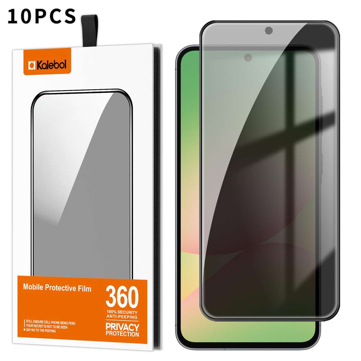 For Samsung Galaxy A57 5G 10pcs Kalebol High-Aluminum Screen-Printed Full-Coverage Black-Border Pr