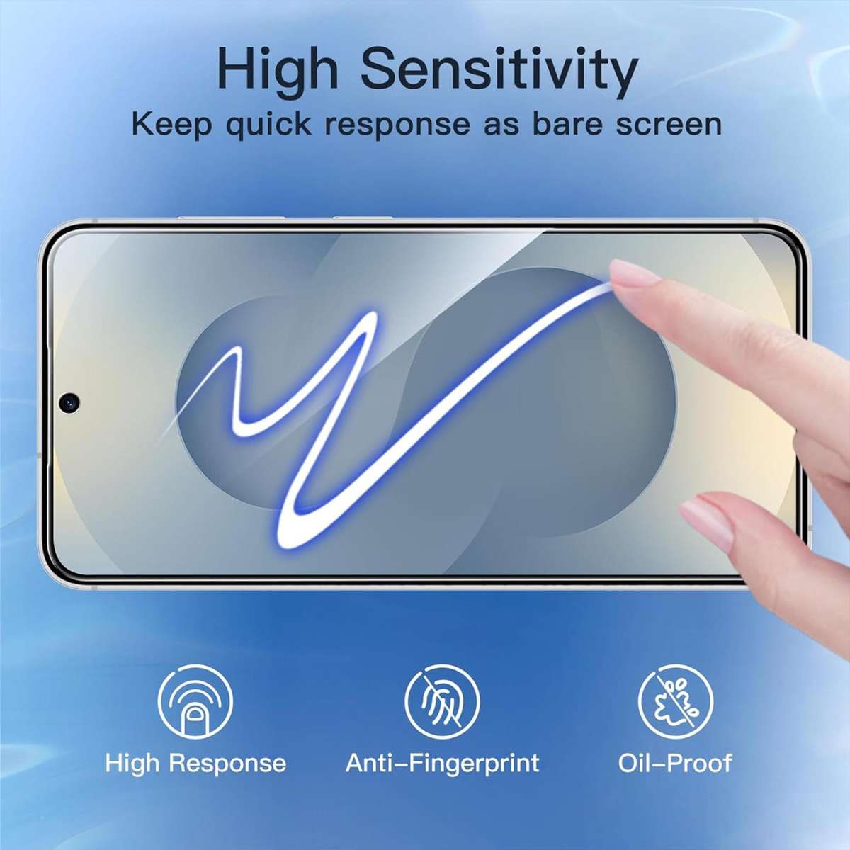 For Samsung Galaxy A55 5G 10pcs Kalebol High-Aluminum Screen-Printed Full-Coverage Black-Border Pr