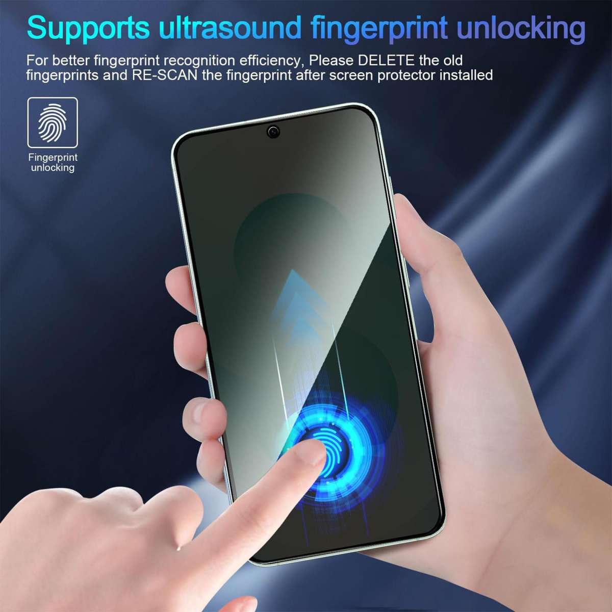 For Samsung Galaxy A57 5G Kalebol High-Aluminum Screen-Printed Full-Coverage Black-Border Privacy