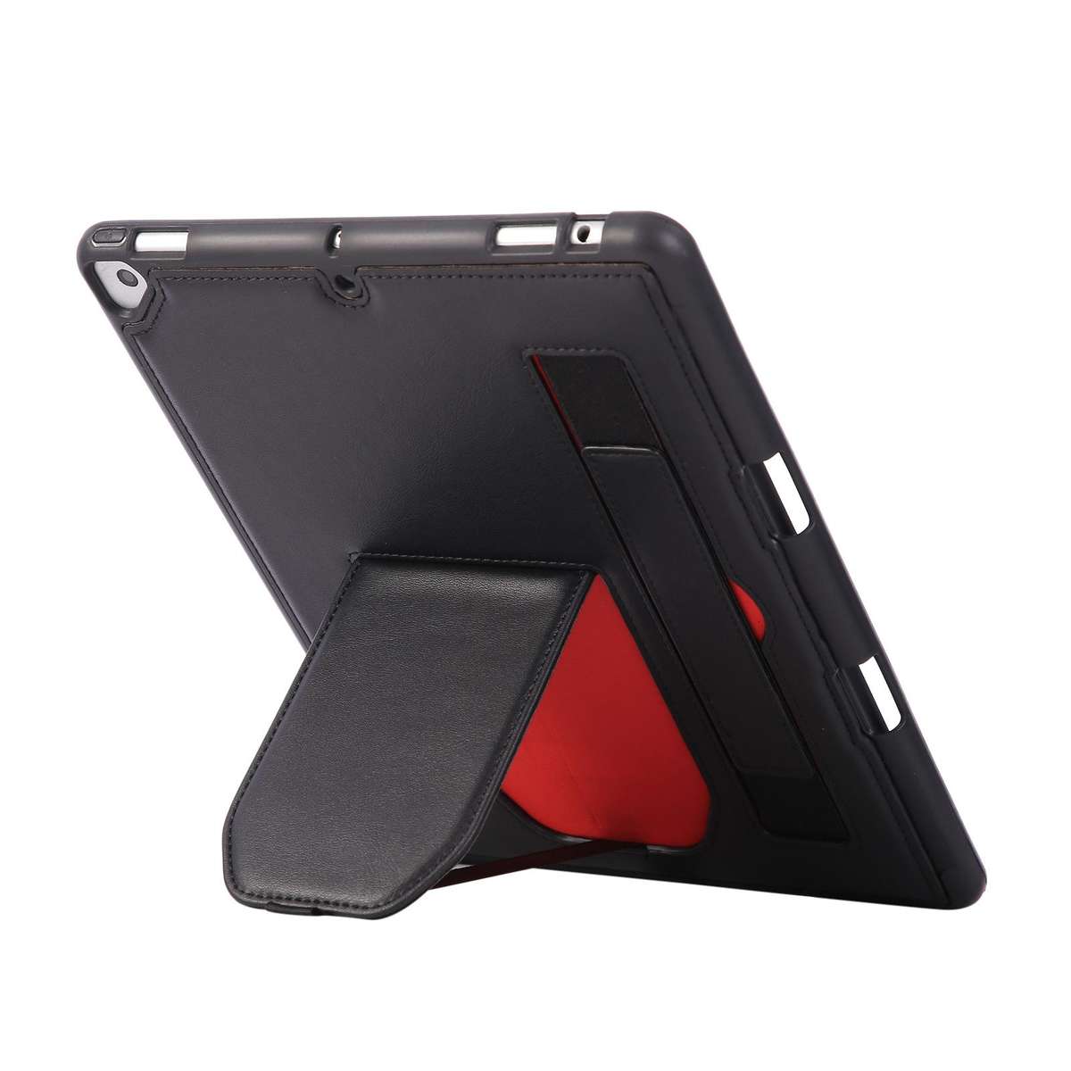 For iPad 10.2 2021 / 10.5 2019 Hand Grip Holder Tablet Case with Pen Slot(Black)