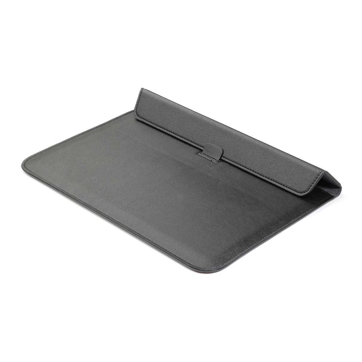 PU Leather Ultra-thin Envelope Bag Laptop Bag for MacBook Air / Pro 11 inch, with Stan ... (Black)