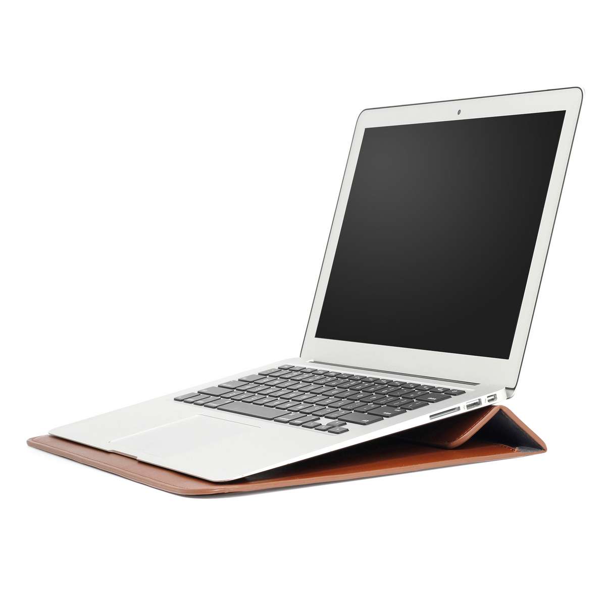 PU Leather Ultra-thin Envelope Bag Laptop Bag for MacBook Air / Pro 11 inch, with Stan ... (Brown)