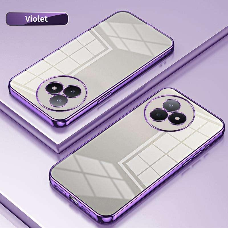 For Redmi K80 Ultra Transparent Plating Fine Hole Phone Case(Purple)