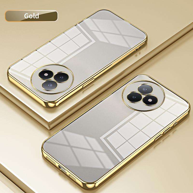 For Redmi K80 Ultra Transparent Plating Fine Hole Phone Case(Gold)
