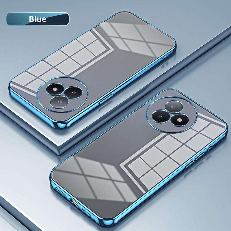For Redmi K80 Ultra Transparent Plating Fine Hole Phone Case(Blue)