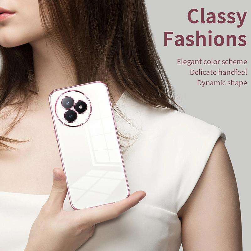 For Redmi K80 Ultra Transparent Plating Fine Hole Phone Case(Blue)