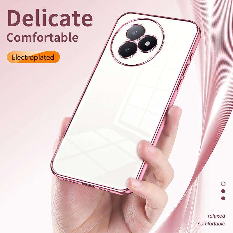 For Redmi K80 Ultra Transparent Plating Fine Hole Phone Case(Blue)