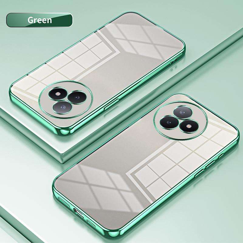 For Redmi K80 Ultra Transparent Plating Fine Hole Phone Case(Green)