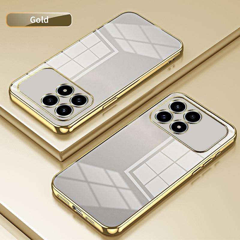 For Redmi K90 / Poco F8 Pro Transparent Plating Fine Hole Phone Case(Gold)