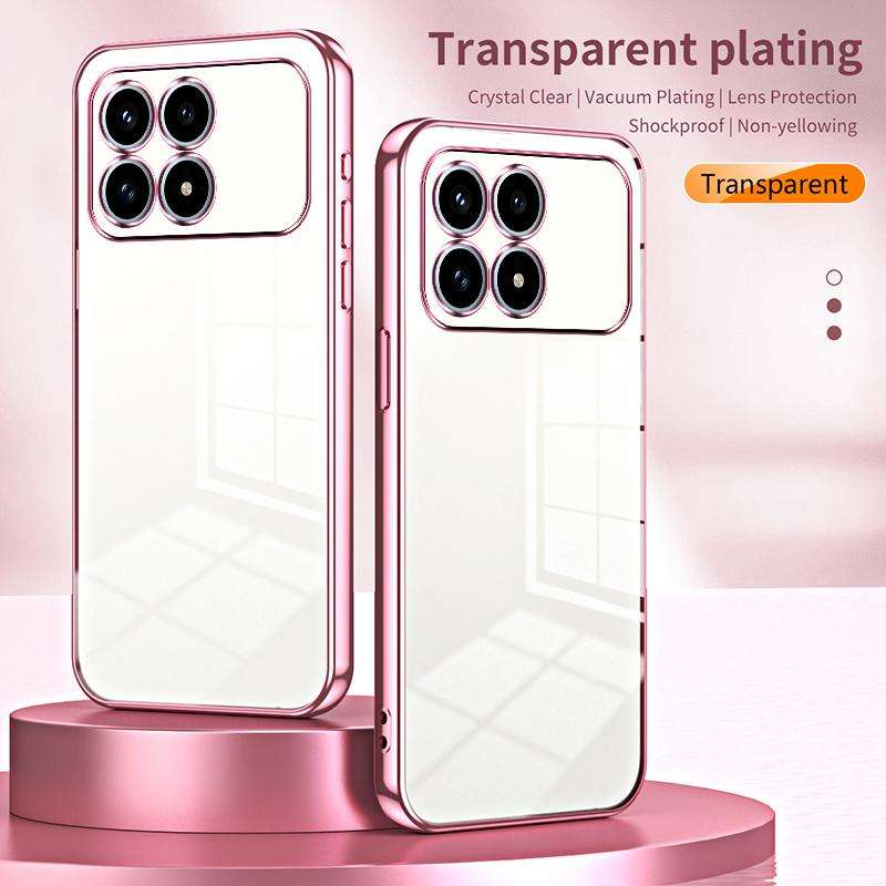For Redmi K90 / Poco F8 Pro Transparent Plating Fine Hole Phone Case(Gold)