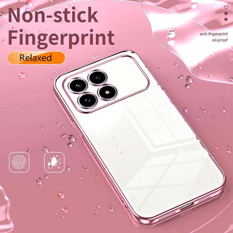 For Redmi K90 / Poco F8 Pro Transparent Plating Fine Hole Phone Case(Gold)