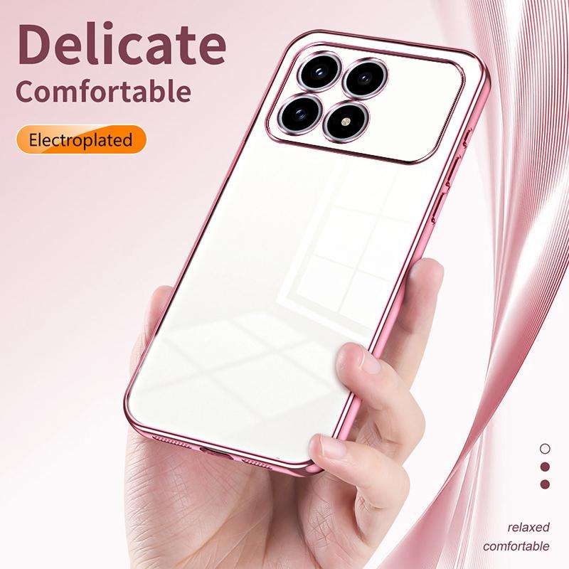 For Redmi K90 / Poco F8 Pro Transparent Plating Fine Hole Phone Case(Gold)