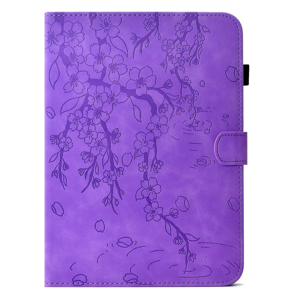 For iPad Air 11 2026 / 2025 / 2024 Plum Blossom Embossed Smart Leather Tablet Case(Light Purple)