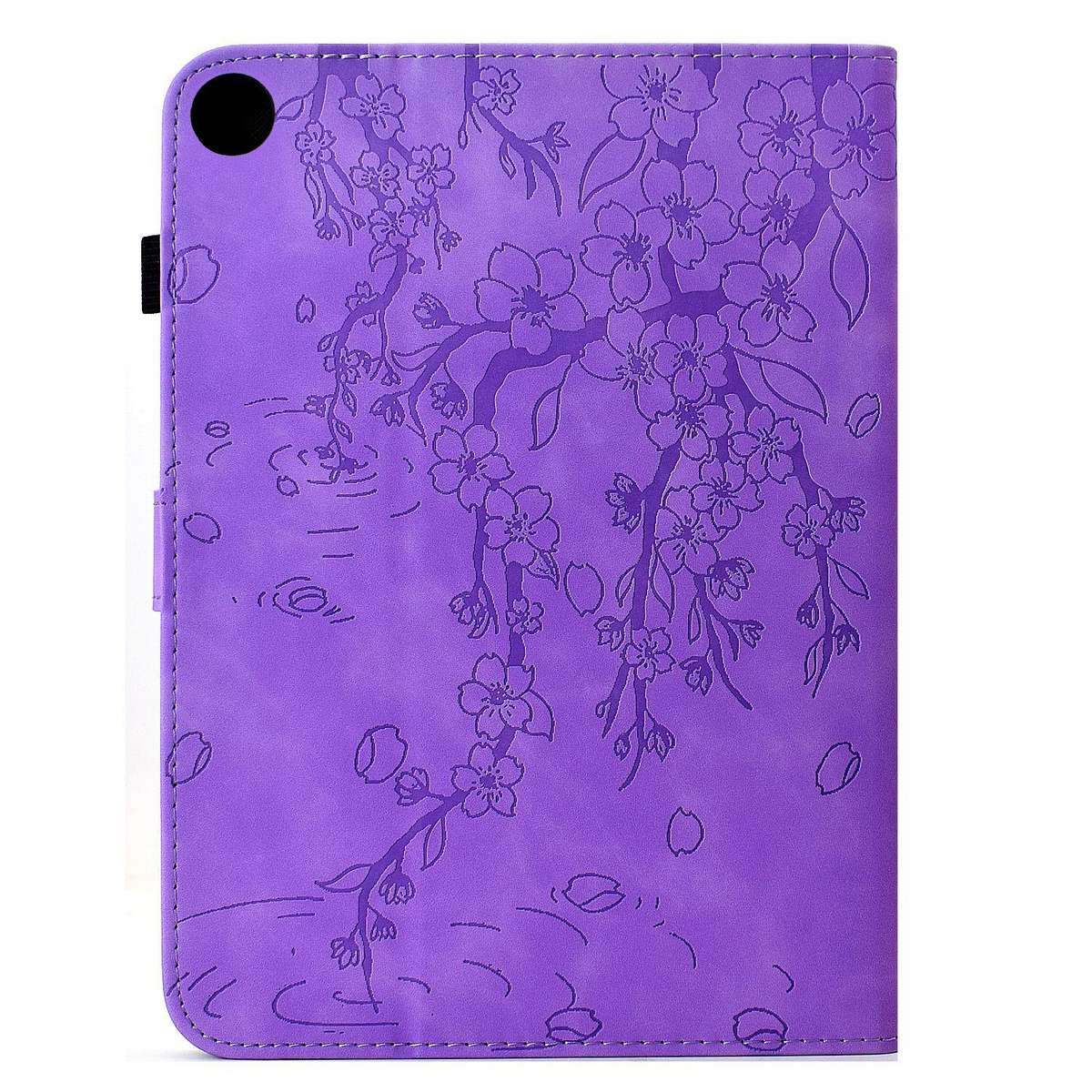 For Samsung Galaxy Tab A11 / A9 Plum Blossom Embossed Leather Tablet Case(Light Purple)