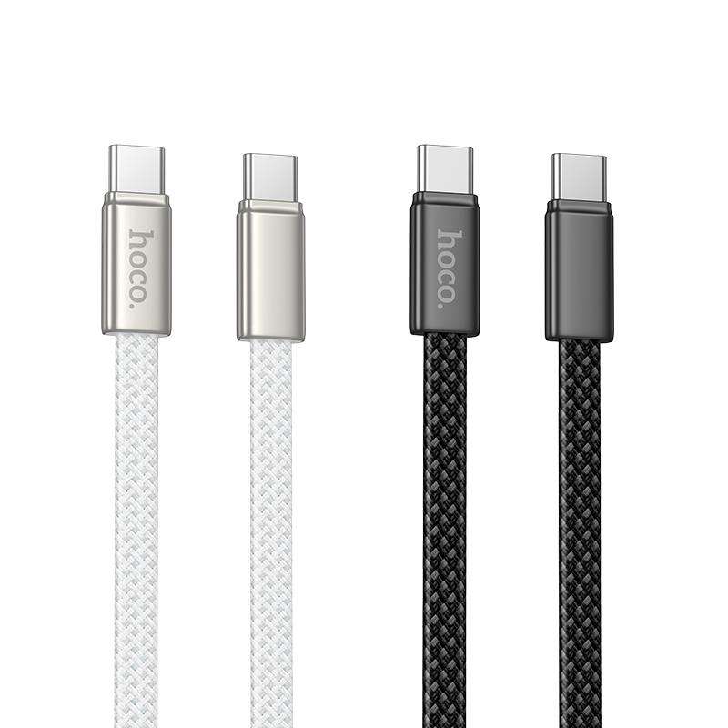 hoco X125 USB-C / Type-C to USB-C / Type-C Exceso 60W Charging Data Cable, Length: 1m(White)