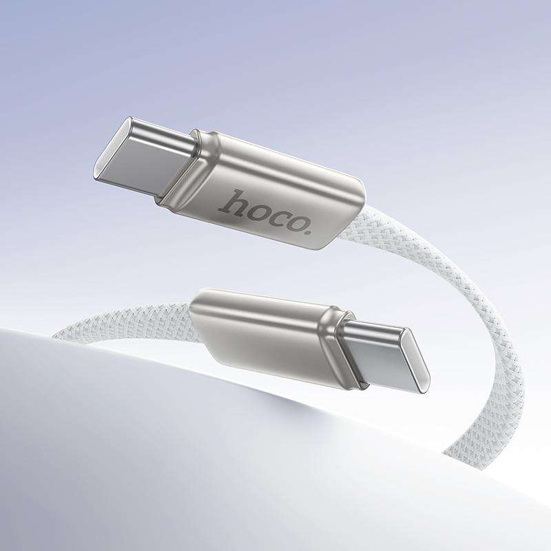 hoco X125 USB-C / Type-C to USB-C / Type-C Exceso 60W Charging Data Cable, Length: 1m(White)