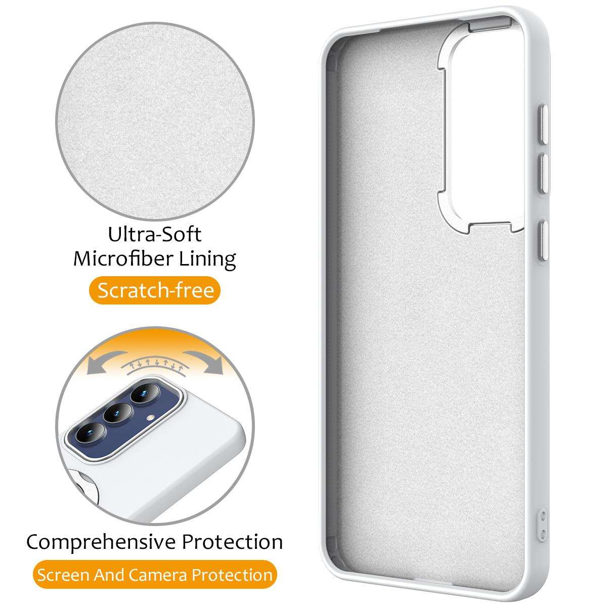 For Samsung Galaxy S25 FE 5G Gen1.5 Pivot Ring Holder TPU Hybrid PC Phone Case(White)