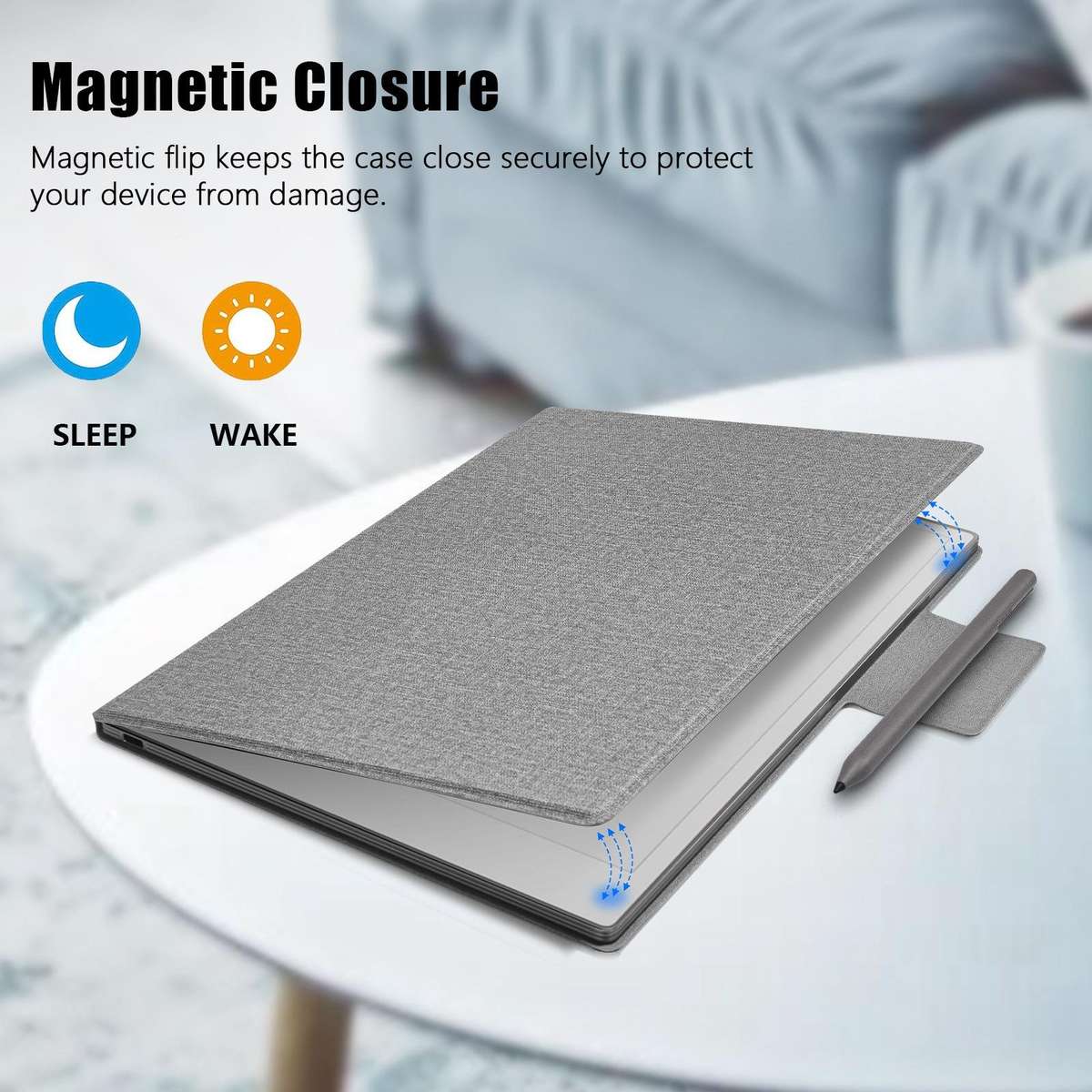 For reMarkable Paper Pro Move 7.3 Magnetic Leather Smart Tablet Case(Black)