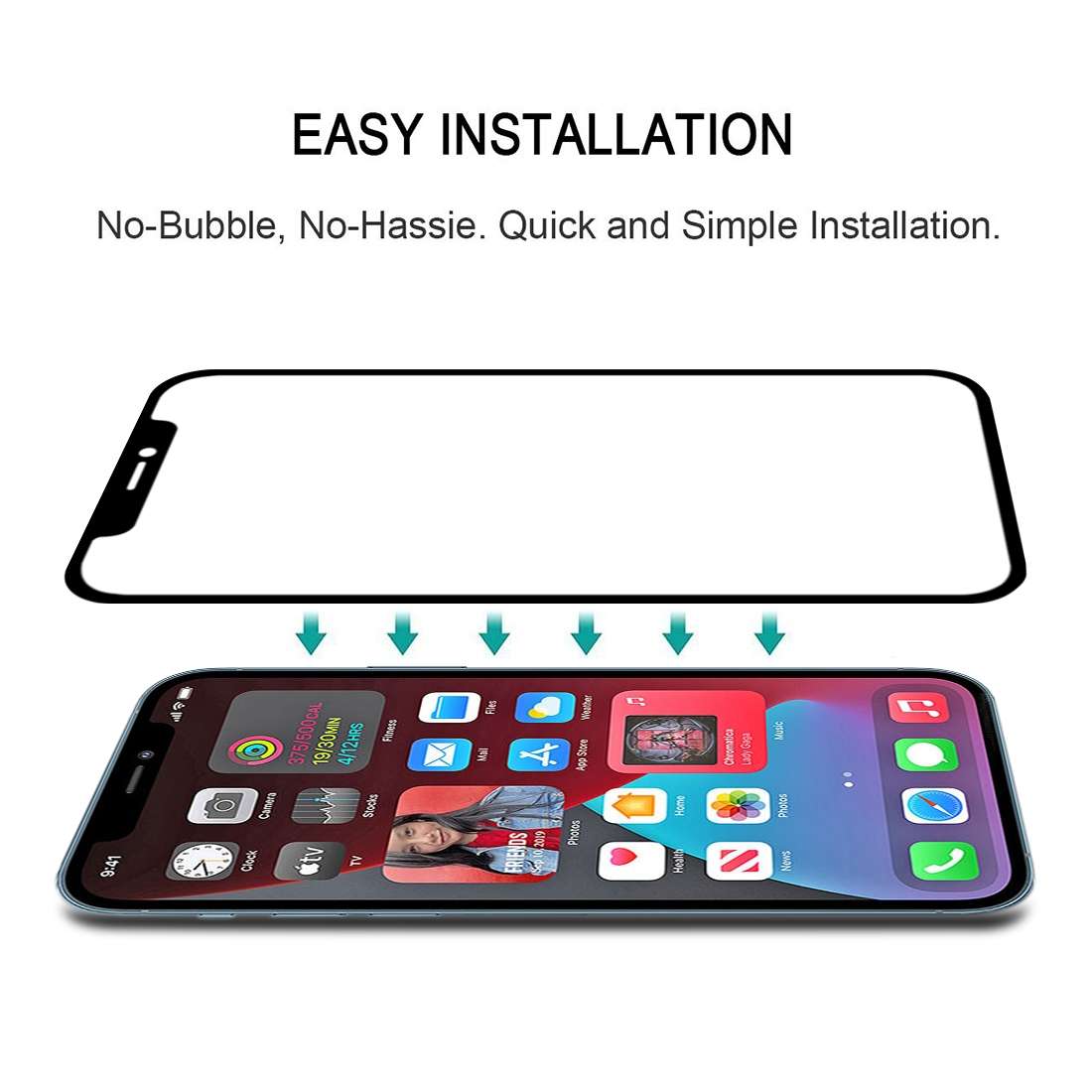 For iPhone 12 Pro Max 25pcs Full Glue Full Screen Tempered Glass Film