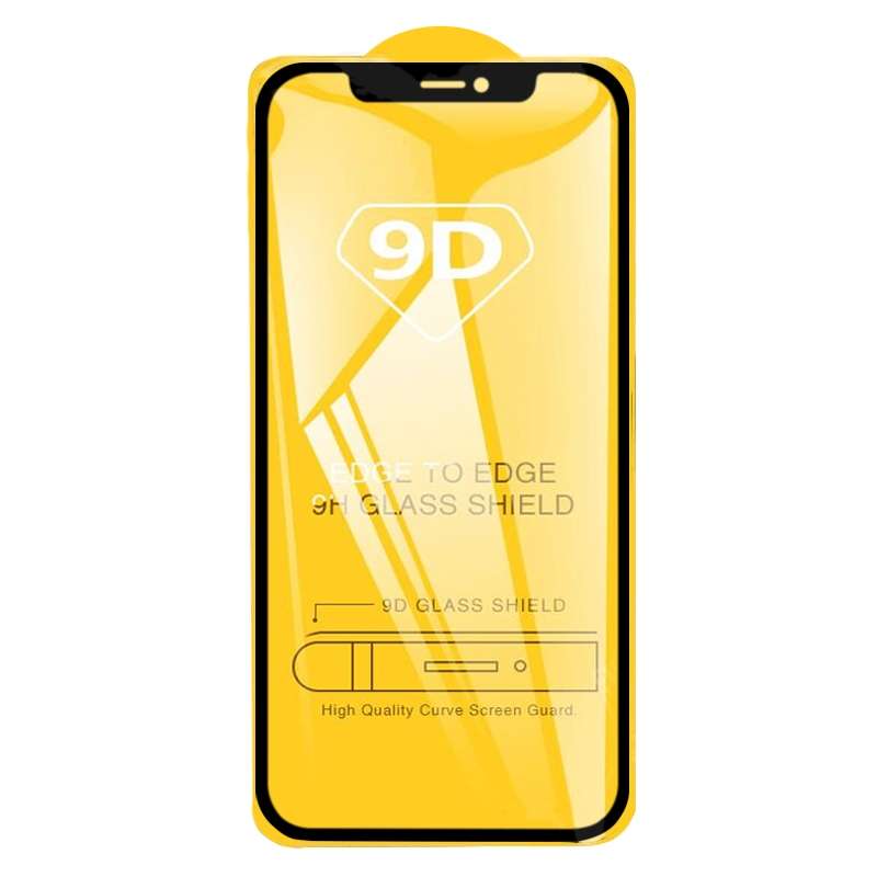 For iPhone 12 / 12 Pro 25pcs 9D Full Glue Full Screen Tempered Glass Film