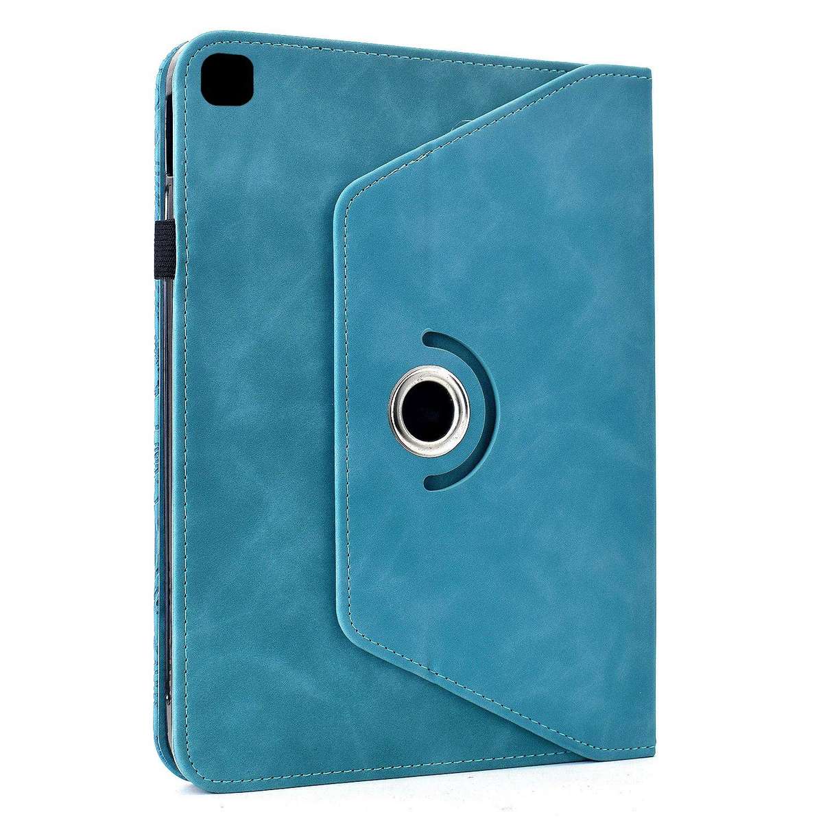 For Samsung Galaxy Tab A7 Lite Rotatable Mandala Embossed Leather Tablet Case(Light Blue)