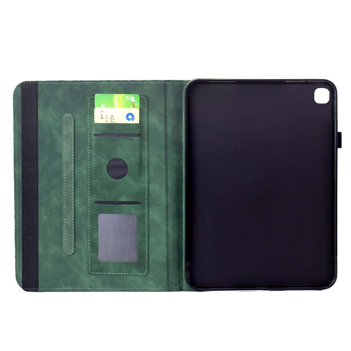 For Samsung Galaxy Tab A7 Lite Rotatable Mandala Embossed Leather Tablet Case(Green)